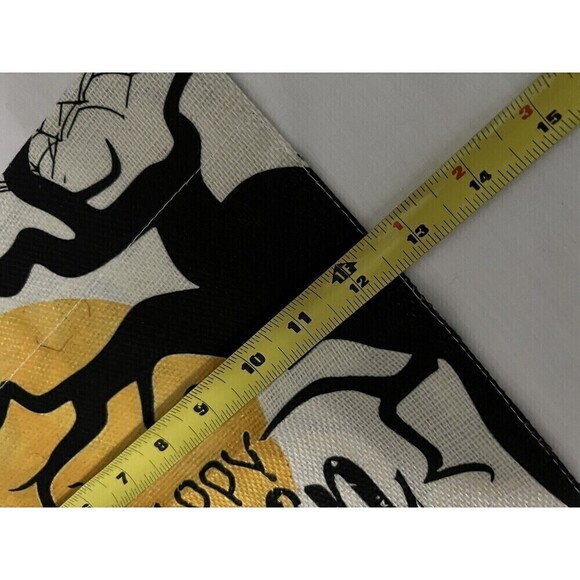 Halloween Garden Flag Printed, Linen, Outdoor “Happy Halloween” Size 18”x 12” - Picture 5 of 5